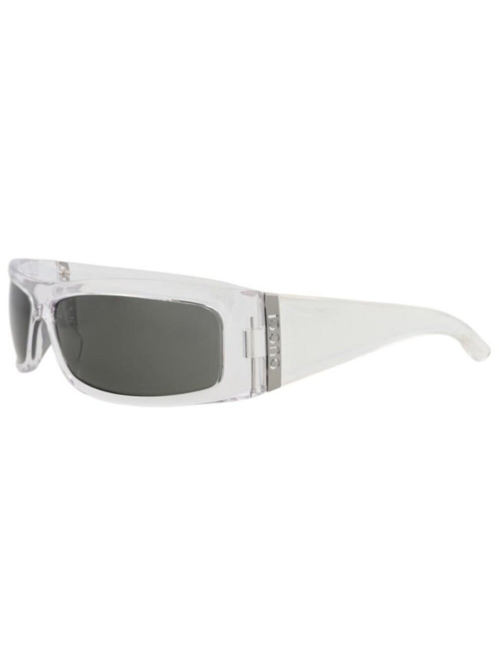 New Gucci Mens Shield/Wrap Crystal Crystal Grey Fashion Designer Sunglasses